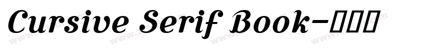 Cursive Serif Book字体转换